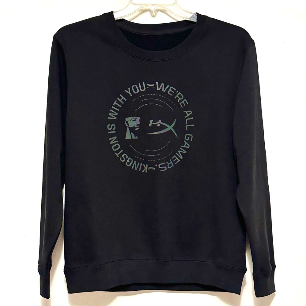 RARE Black Kingston Hyperx Hyper X Sweatshirt Gamers Video Games L